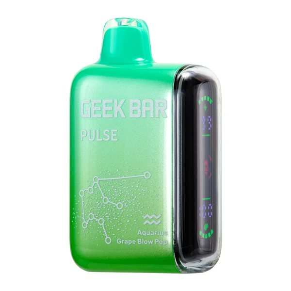 Photo of a US vaper using a Geek Bar Pulse X in an outdoor setting, with the text overlay 'how many packs of cigarettes are in a geek bar'