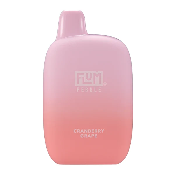 Cranberry Grape Vape for Vapers FLUM Pebble with user holding it