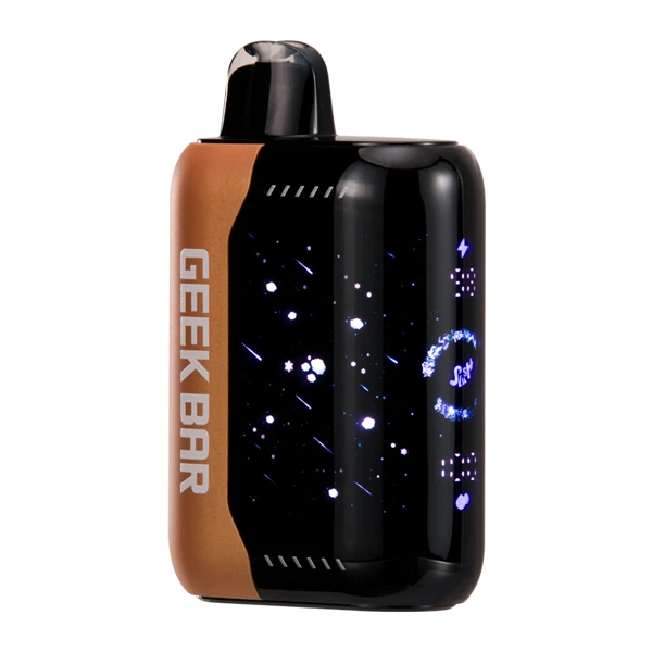 User holding a foger battery device with a step-by-step overlay showing how to properly insert the pod and adjust settings