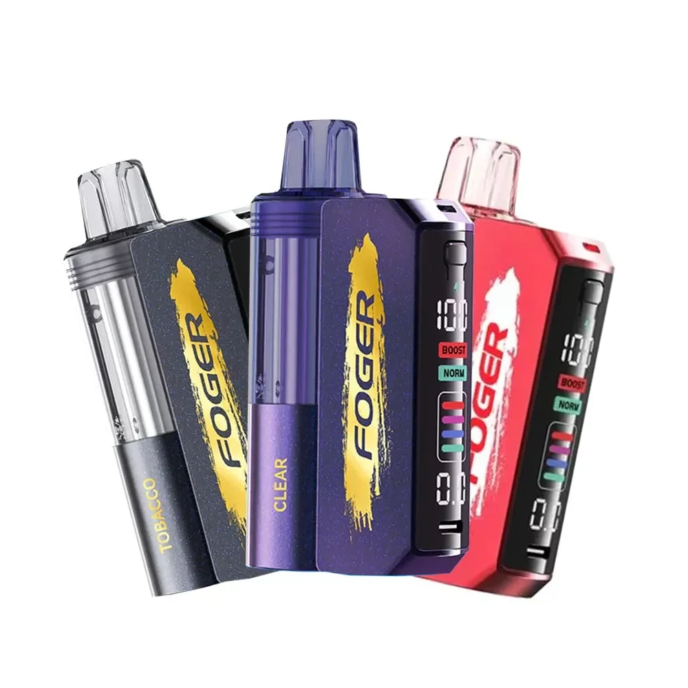 A comparison chart showing foger refill pods vs Vuse and Juul, with key metrics like puff count and price per puff, alt text includes foger refill pods