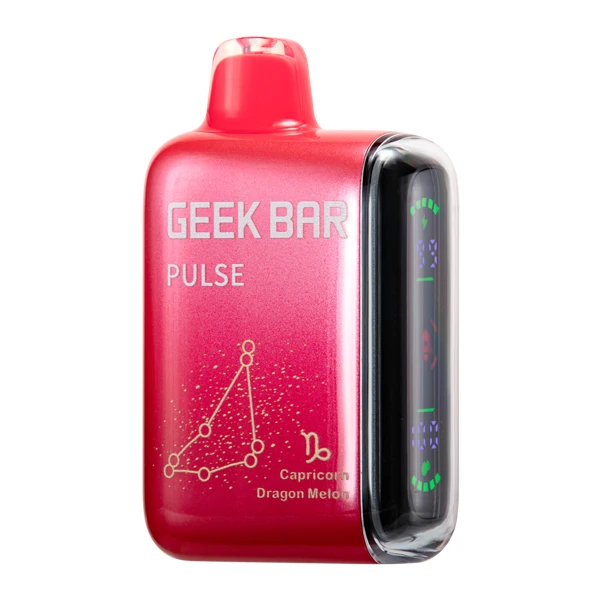 Strawberry Dragon Geek Bar Pulse device showcasing elegant design and display screen