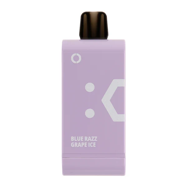 Close-up of Geek Bar Pulse airflow adjustment switch and USB-C charging port with creamy mintz geek bar flavor theme
