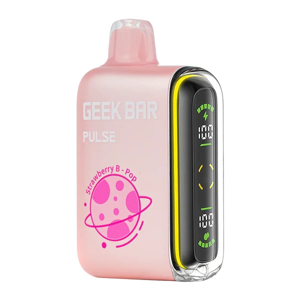 what does b pop taste like Strawberry B-Pop Geek Bar Pulse nicotine-free device